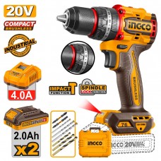 INGCO Κρουστικό Δραπανοκατσάβιδο Compact Μπαταρίας 20V Li-Ion 76Nm CIDLI207686E